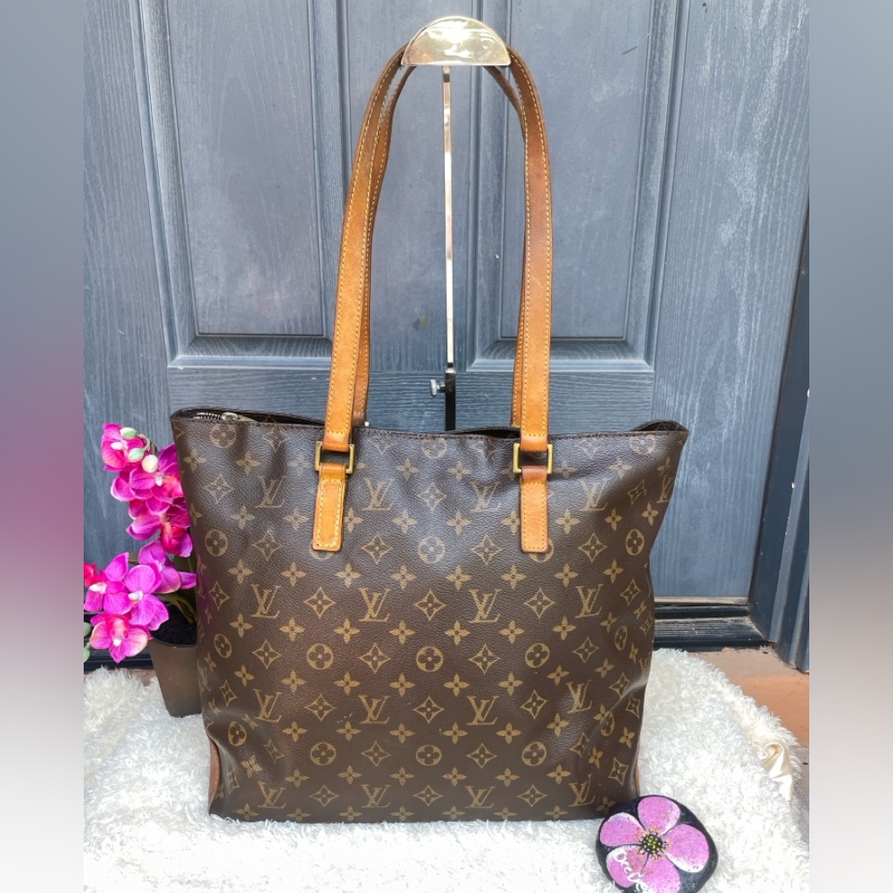 Authentic Louis Vuitton Cabas Mezzo MM Tote Bag